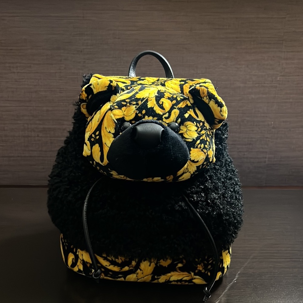 SALE!!! Versace Barocco logo monogram mini teddy bear backpack NEW - Picture 4 of 9